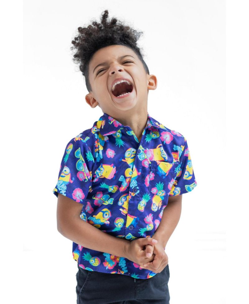 Boy's (6-16) Hawaiian Short Sleeve Button Down Shirt
