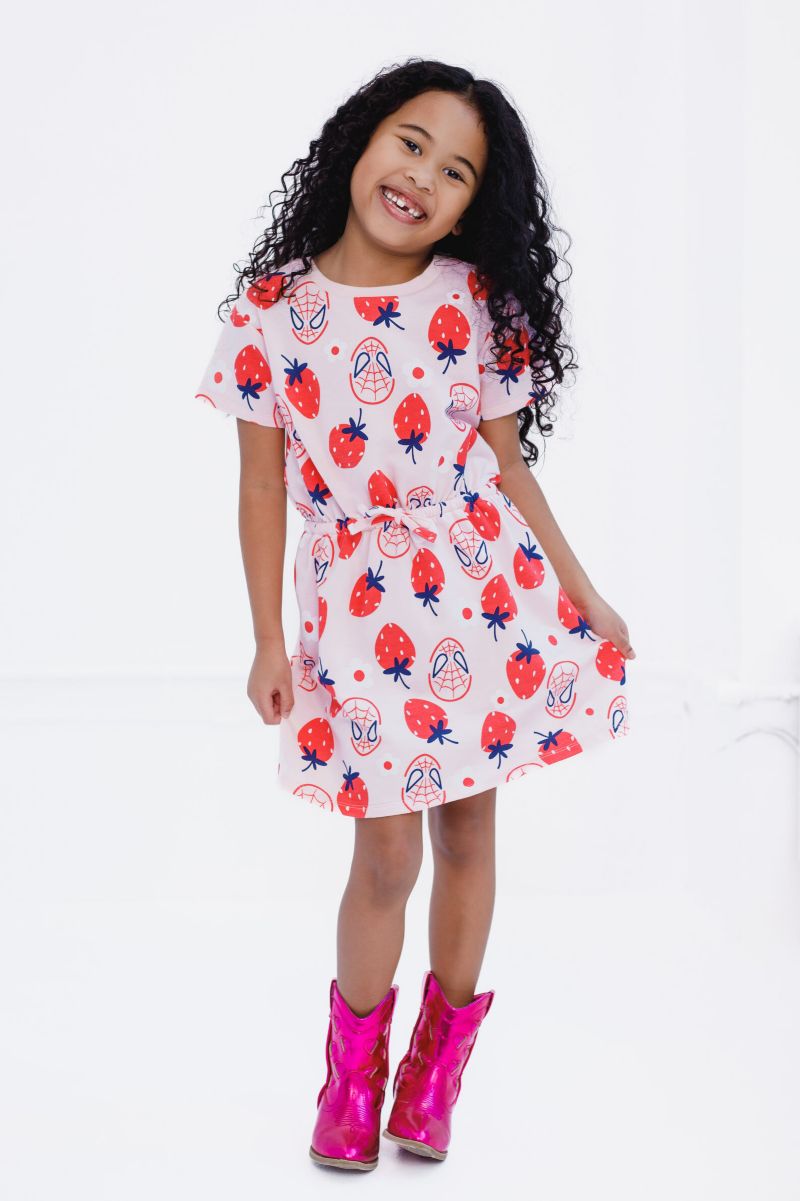 Marvel Girls French Terry Skater Dress Toddler to Big Kid