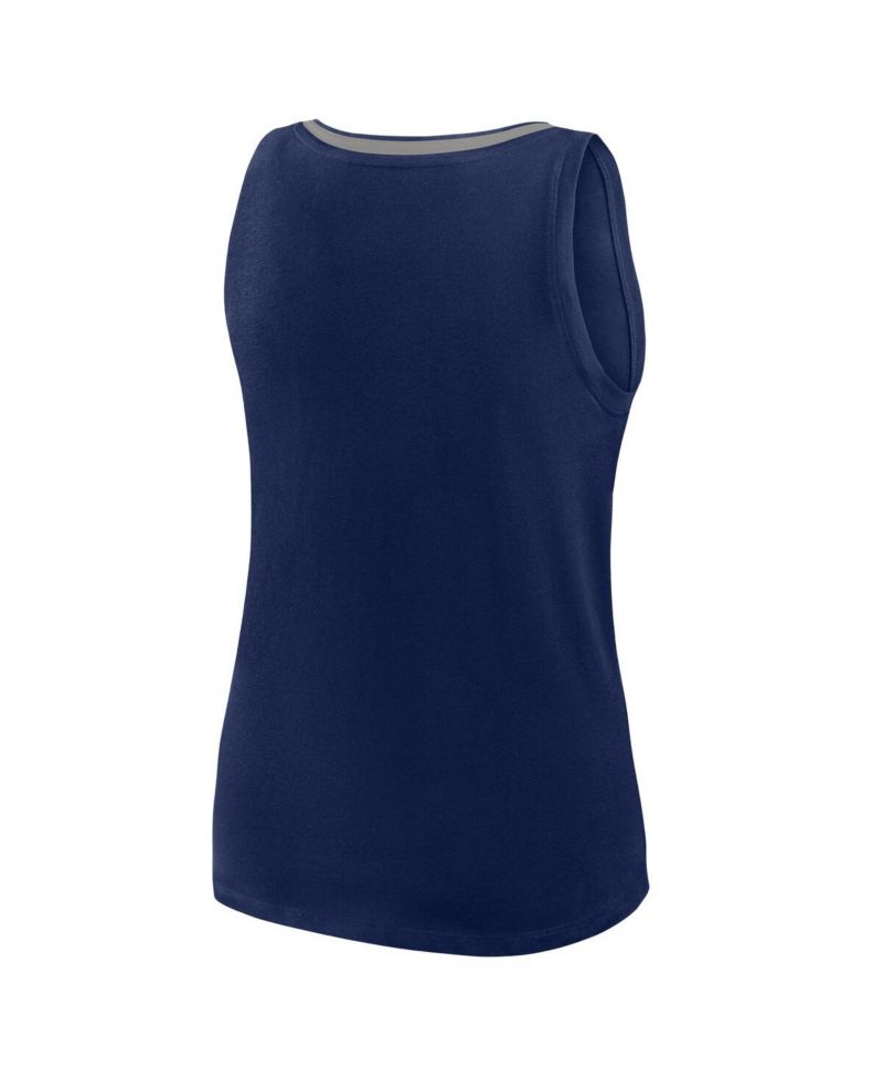 Women's Navy Dallas Cowboys Plus Size Stellar Win V-Neck Tank Top