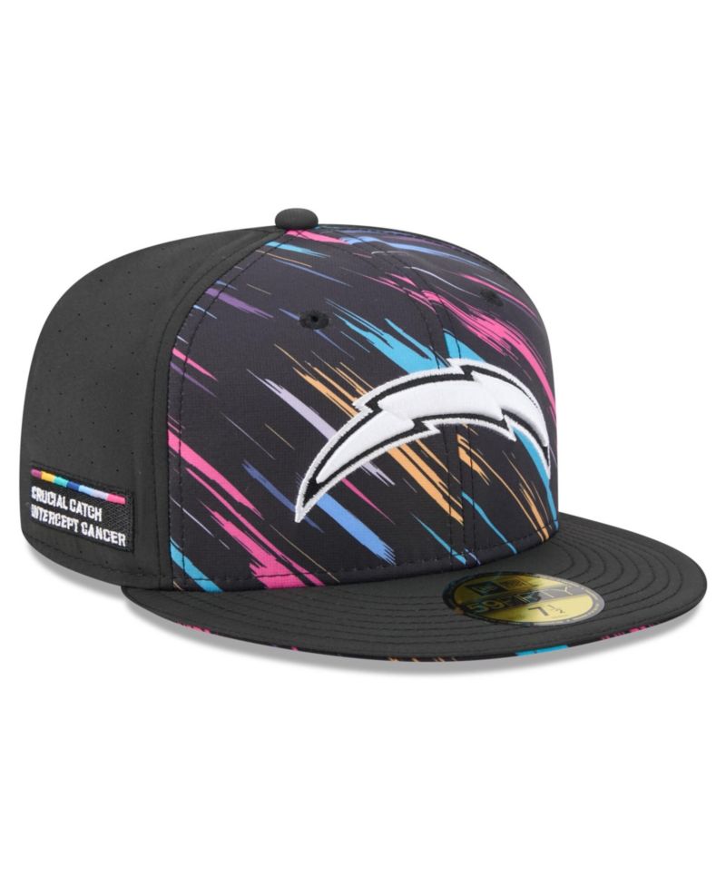 Men's Black Los Angeles Chargers 2026 NFL Cruical Catch 59FIFTY Fitted Hat