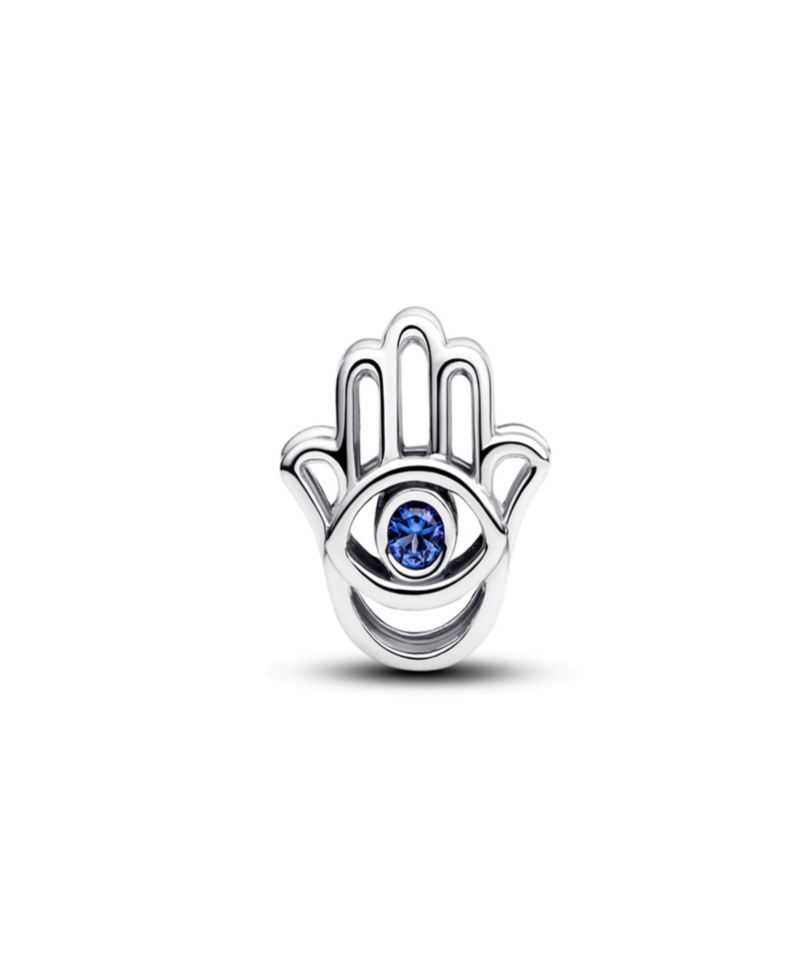 Stellar Blue Crystal Hamsa Hand Charms