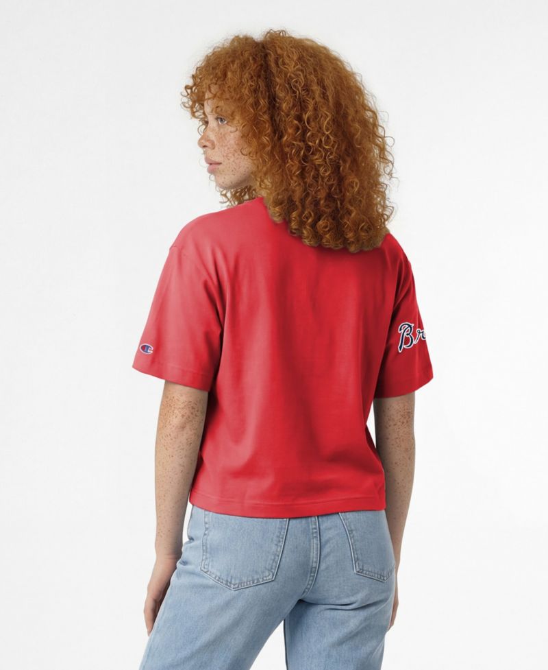 Women's Atlanta Braves All-Star Oversized Distressed-Graphics T-Shirt
