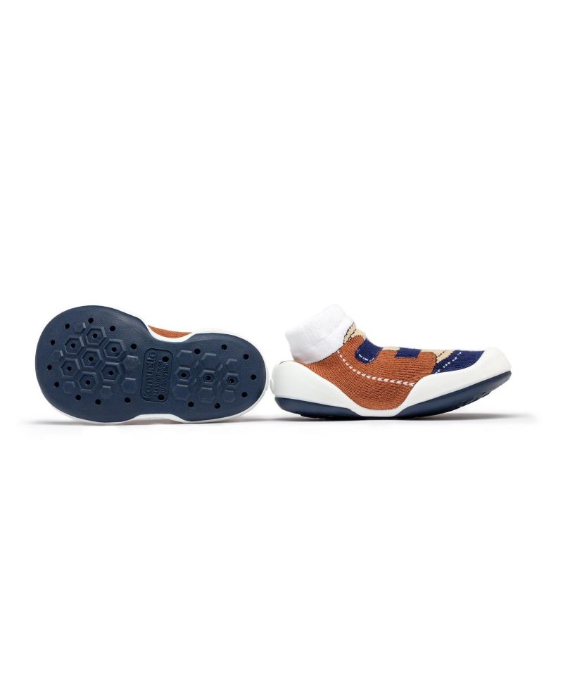 Infant Boys Breathable Washable Non-Slip Sock Shoes Walker - Brown