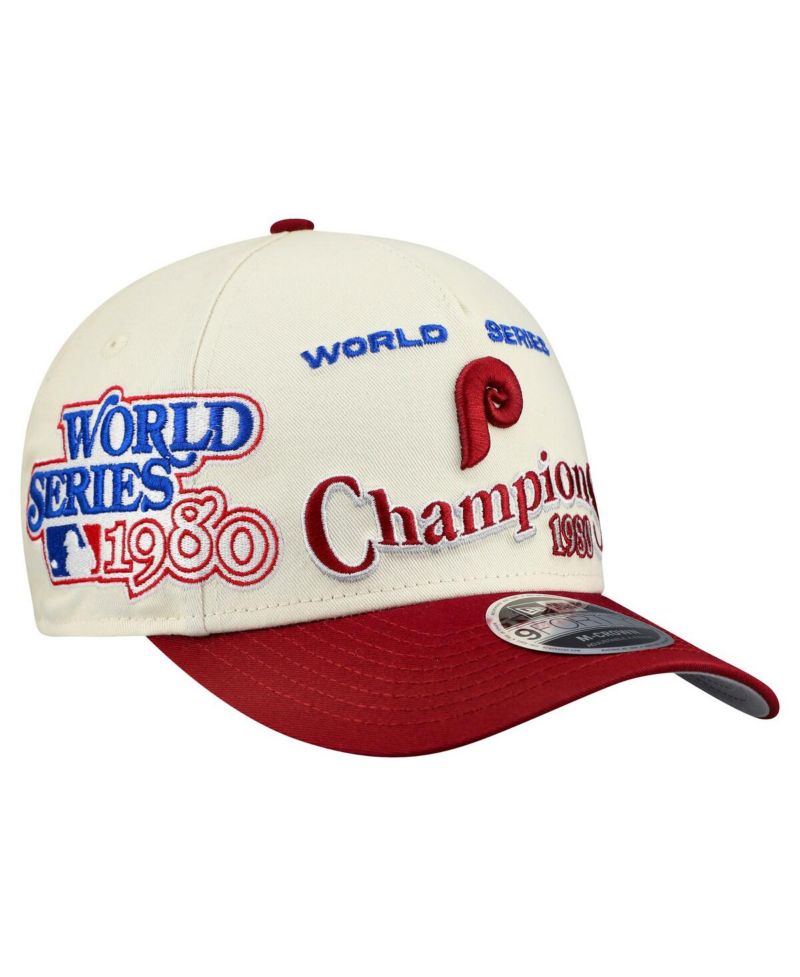 Men's Cream/Red Philadelphia Phillies World Series 9FORTY M-Crown A-Frame Adjustable Hat