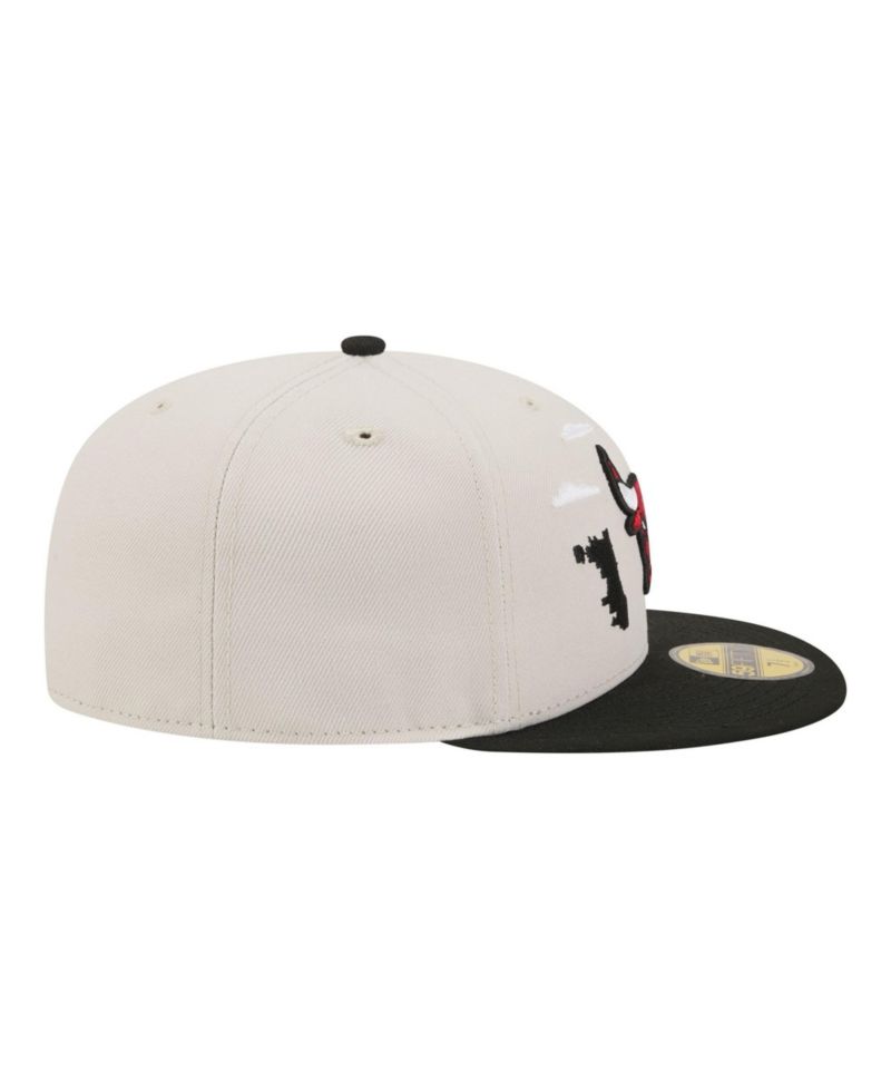 Men's Tan/Black Chicago Bulls Localized City Icon 59FIFTY Fitted Hat