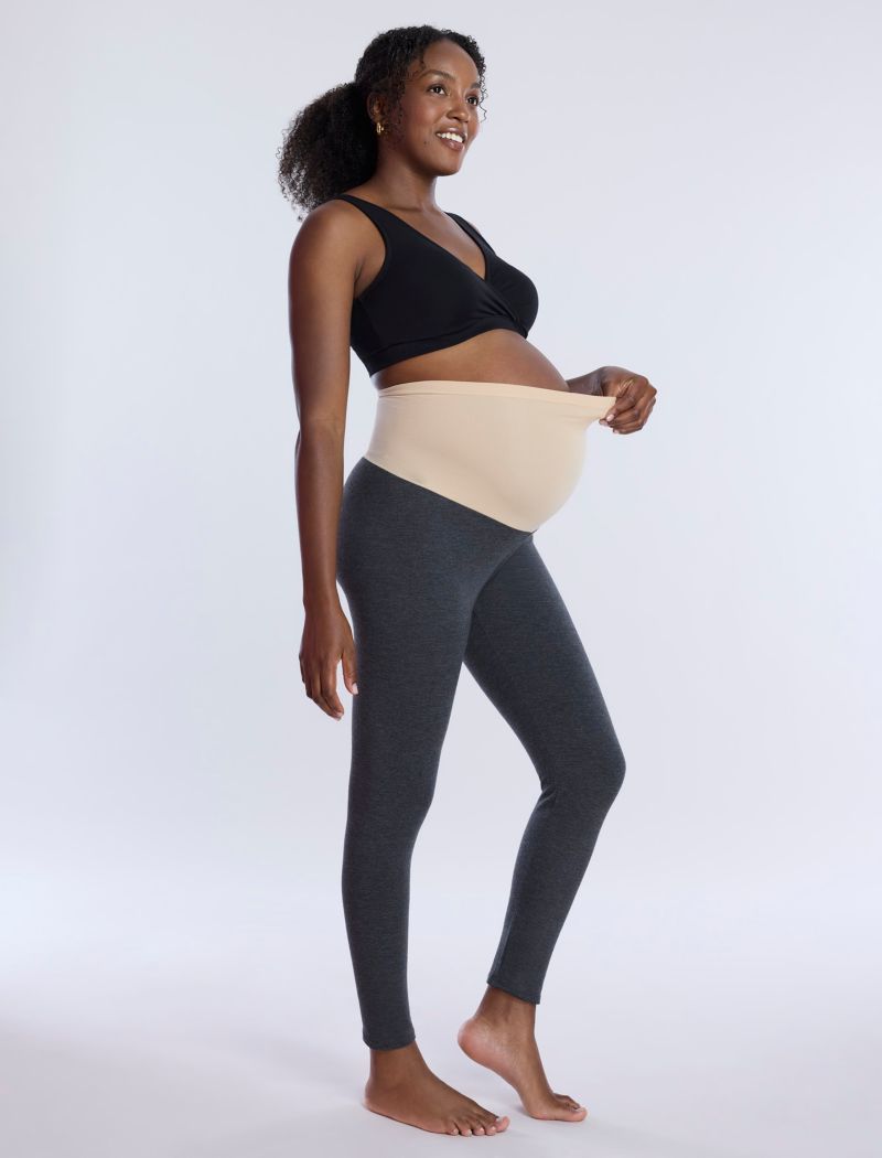 Plus Size Essential Stretch Secret Fit Over the Belly Tights - Motherhood