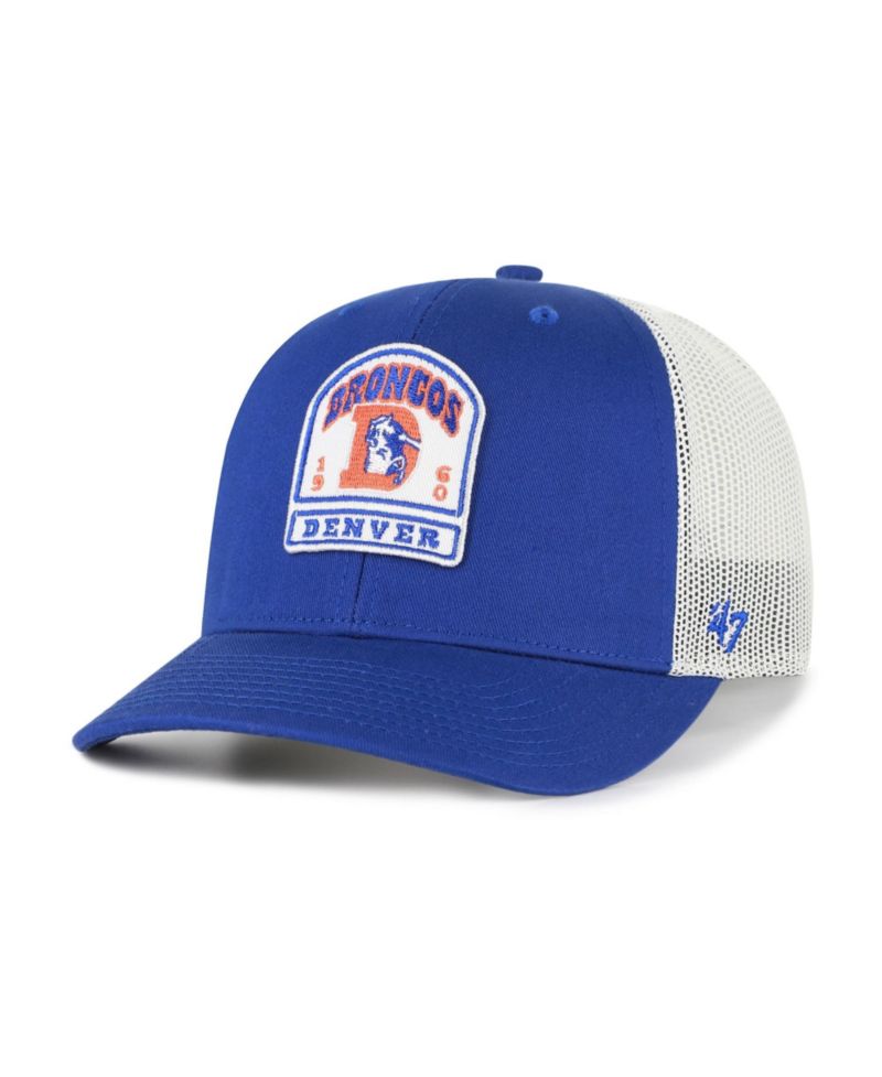 Men's '47 Royal Denver Broncos Throwback Headstone Trucker Adjustable Hat