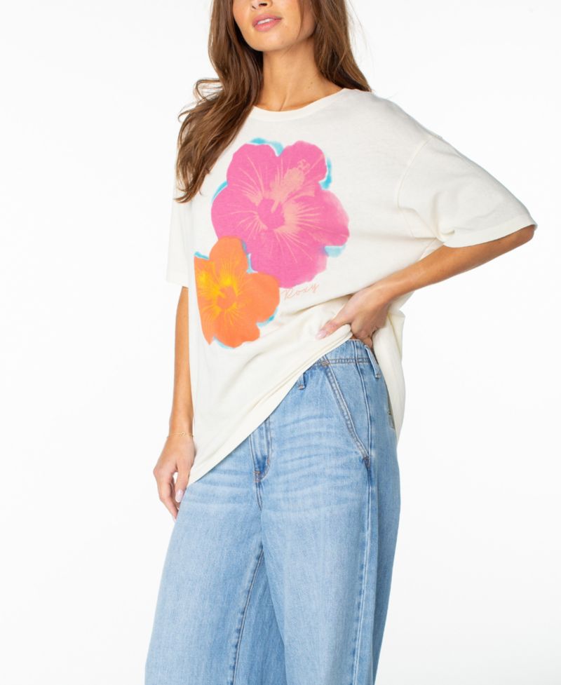 Women's Flower Glow Graphic Pull-On T-Shirt