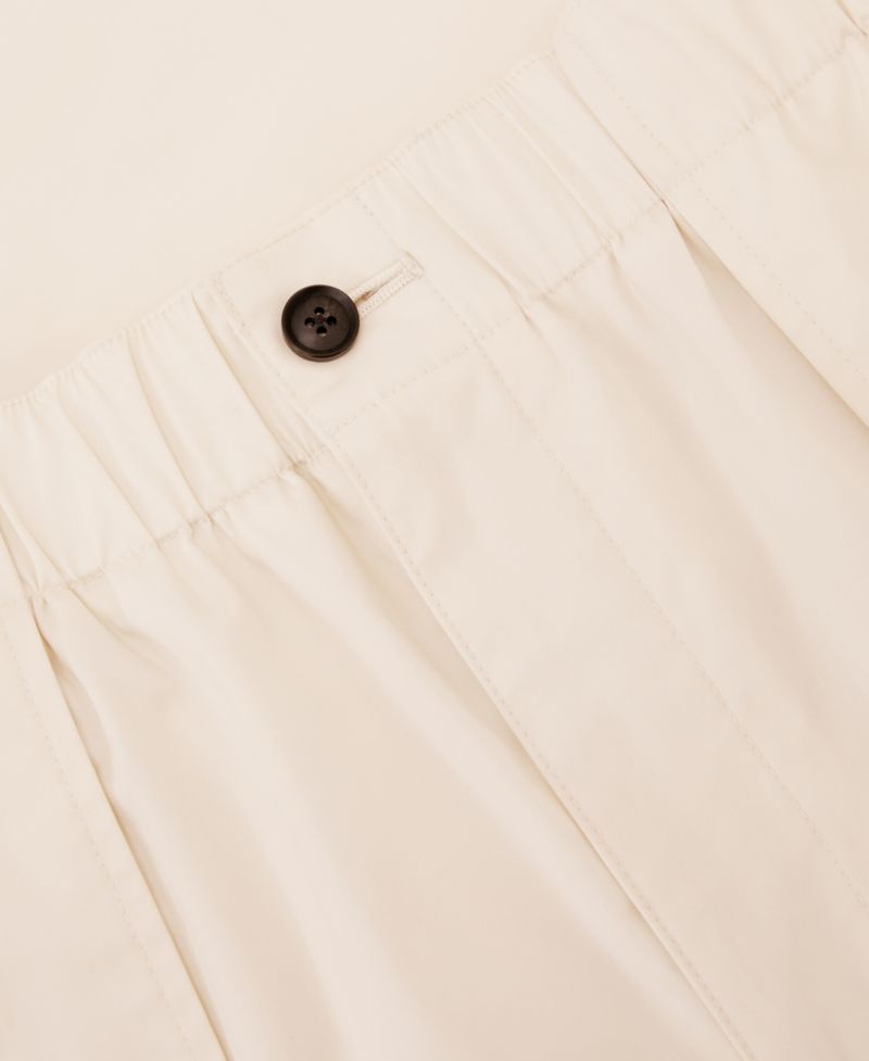 Men's Snap Stretch Tapered-Fit Cotton-Blend Casual Pants