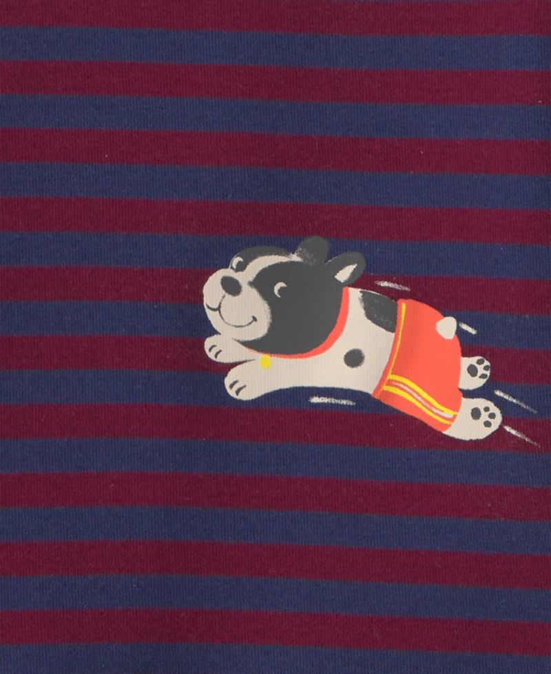 Baby Boys' Dog Striped Cotton Snug-Fit Pajama, 4-Piece Set