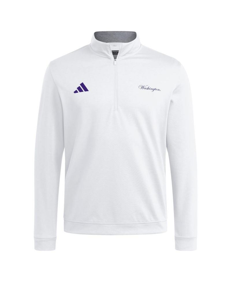 Men's White Washington Huskies Elevated Quarter-Zip Jacket