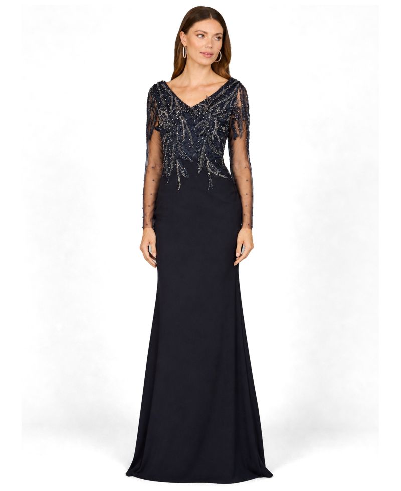 Women's Long Sleeve Knit Gown