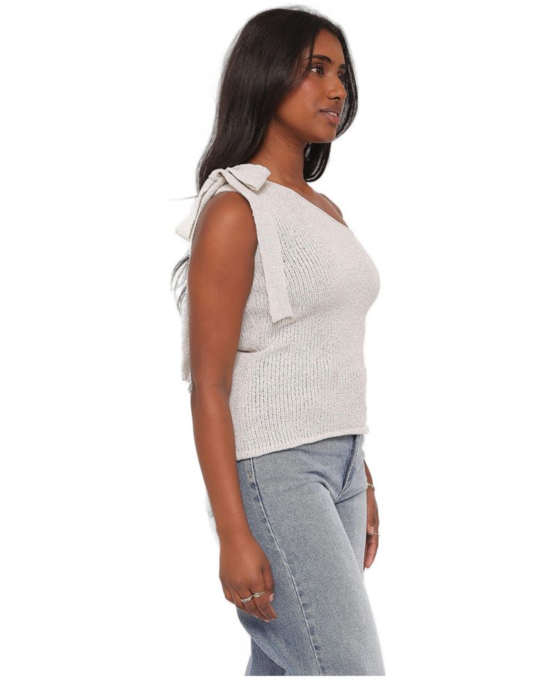 Women's Jutta One-Shoulder Knit Tie-Front Top