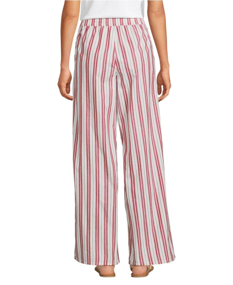 Women's Poplin High Rise Extra Wide Leg Pants