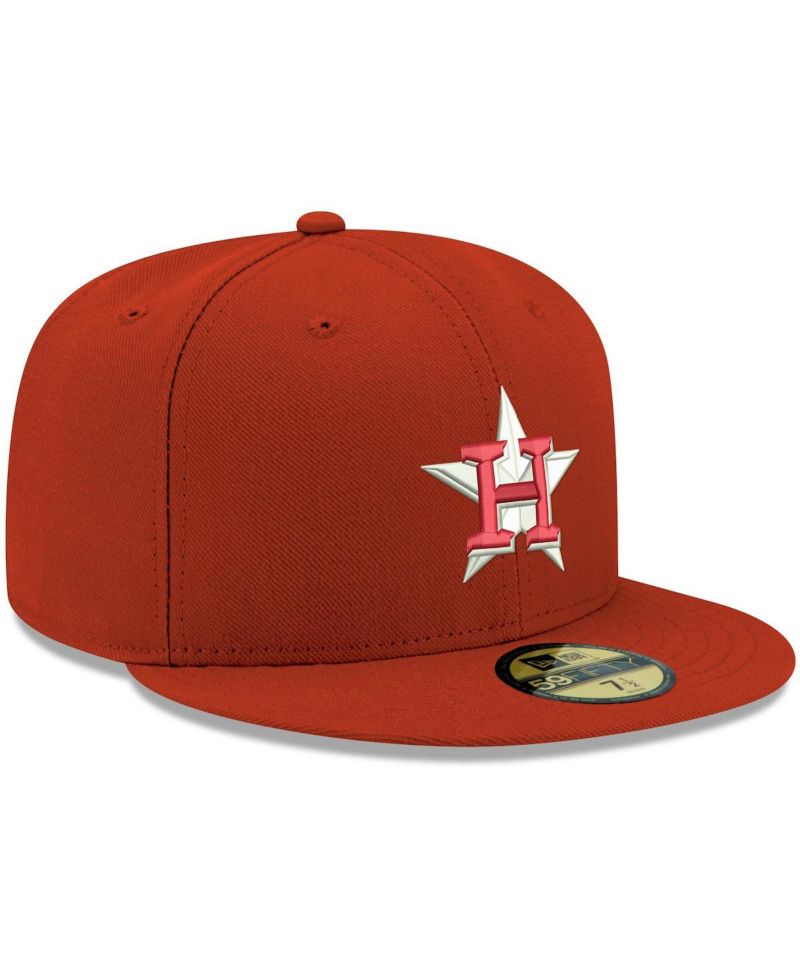 Men's Red Houston Astros Logo White 59FIFTY Fitted Hat