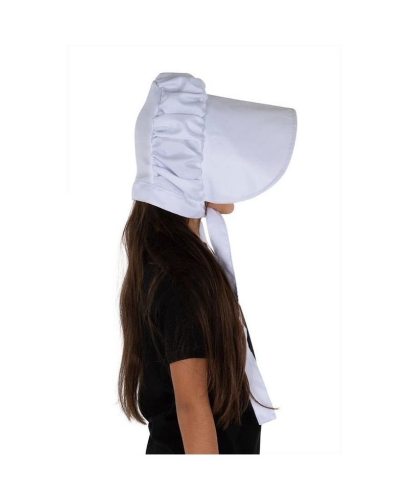 Pioneer White Bonnet Hat - Kids