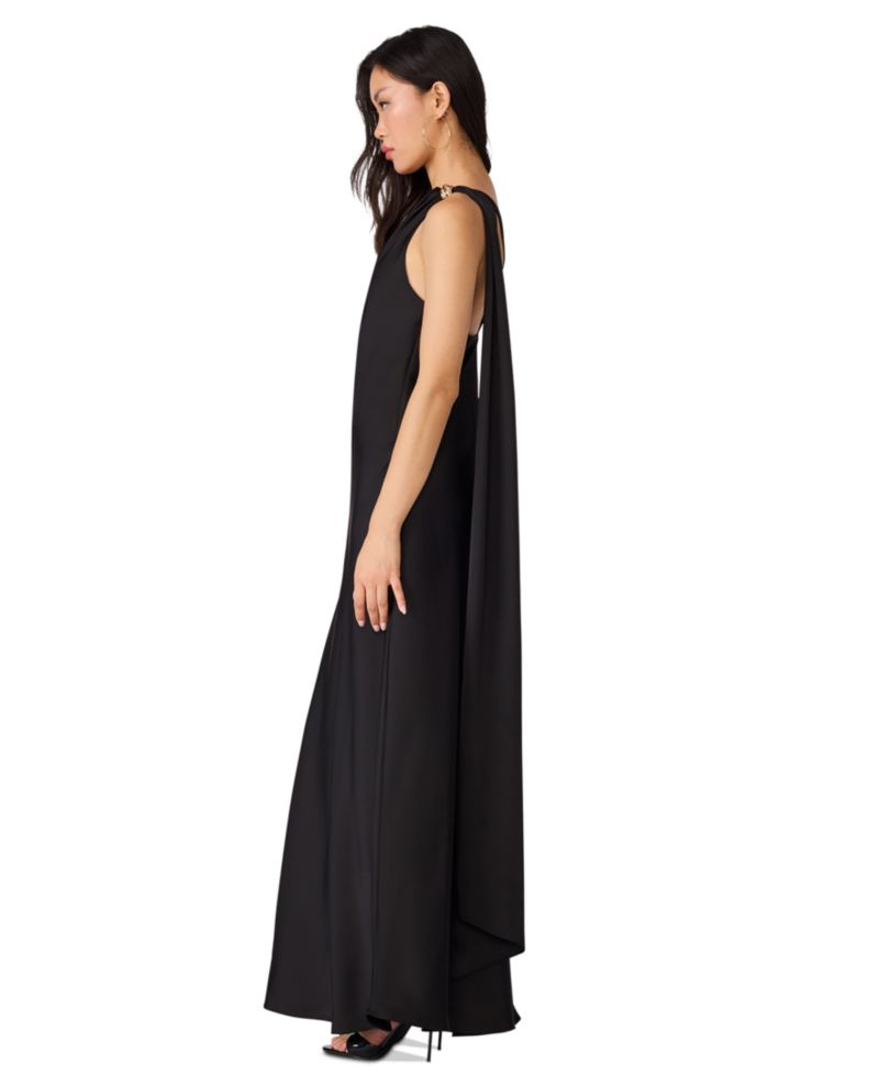 Juniors' Aurorah Off-the-Shoulder Satin Dress