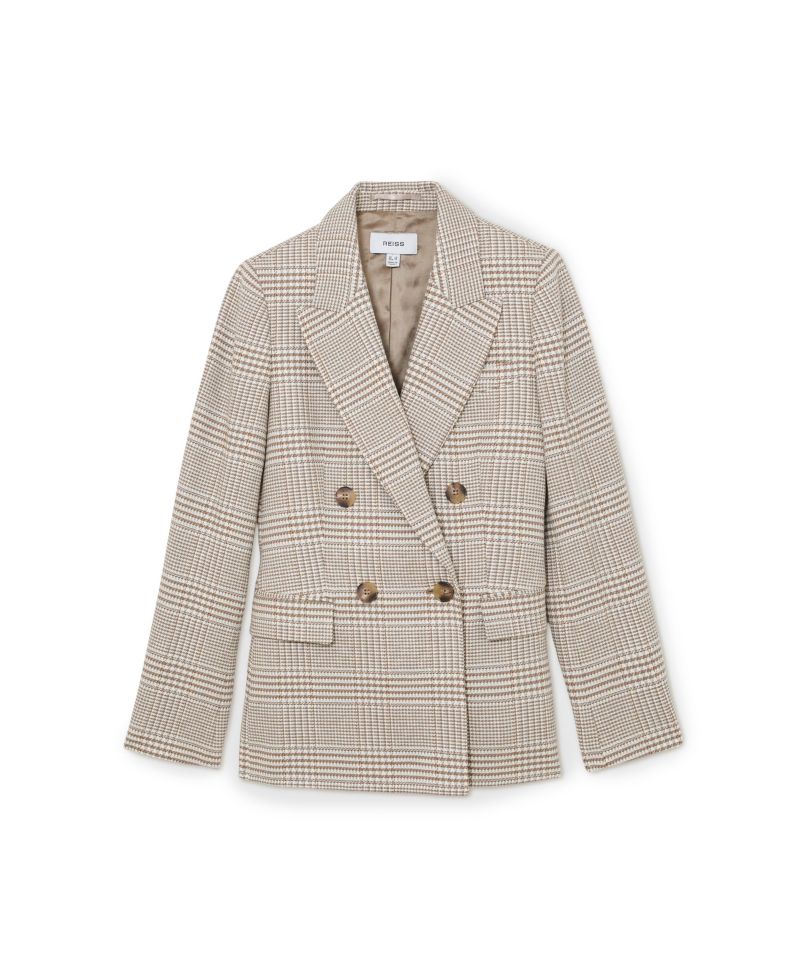 Women's Maxwell Double-Breasted Check Blazer