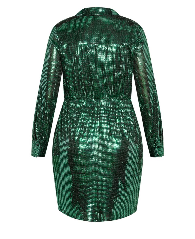 Plus Size Sequin Glow Dress