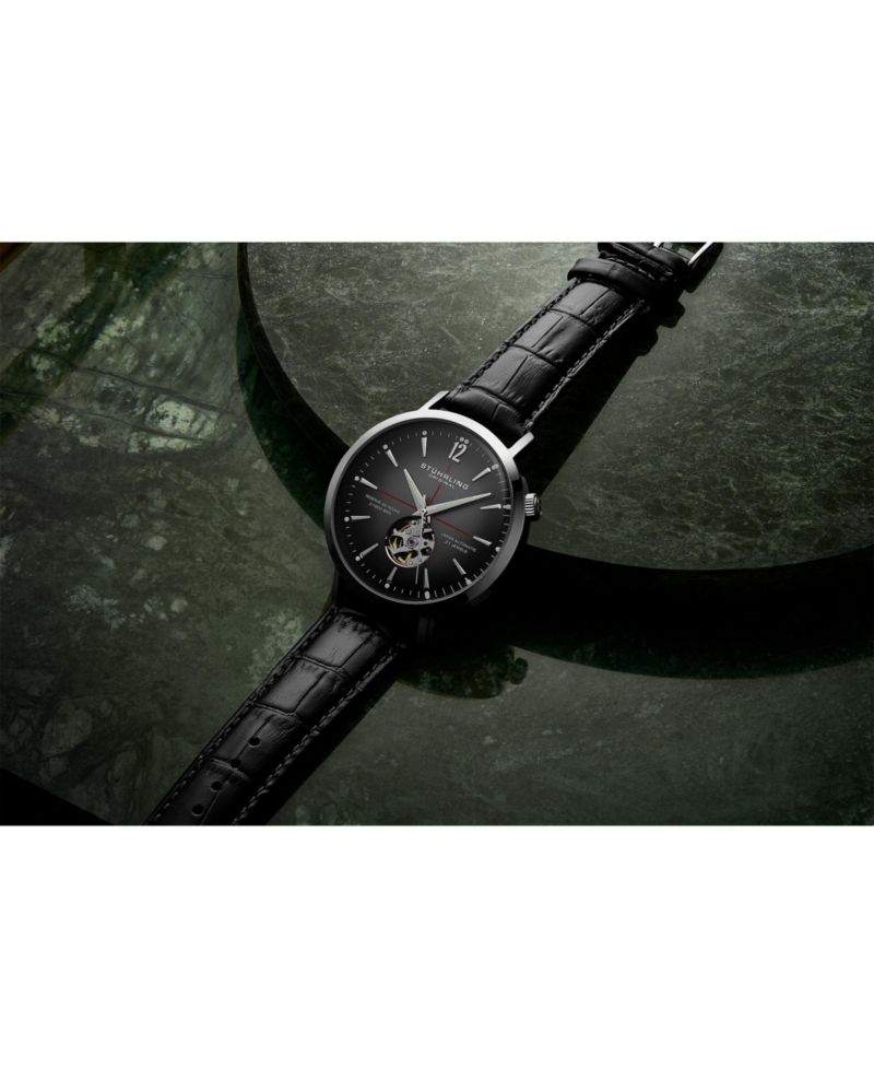 Mens 1021 Quasar Skeleton Automatic 42mm Watch
