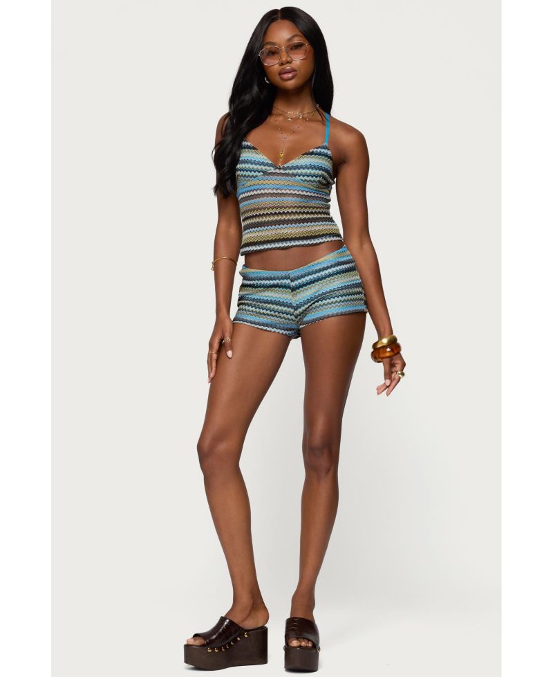Womens Zigzag Stripe Tank Top