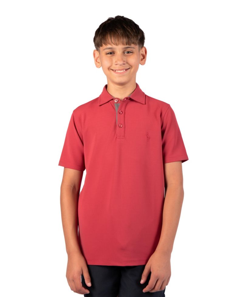 Big Boys Micro Grid ( 8 to 18 -20 )Textured Performance Polo