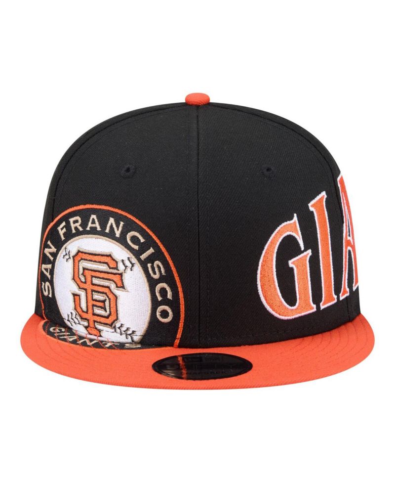 Men's Black/Orange San Francisco Giants Stretched Two-Tone 9FIFTY Adjustable Hat