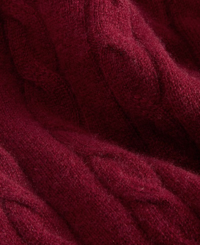 Petite Cable-Knit Crewneck 100% Cashmere Sweater