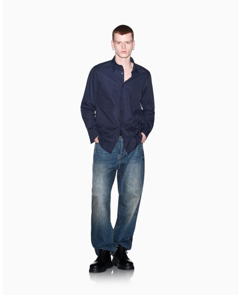 Men's Cotton Jacquard Woven Shirt