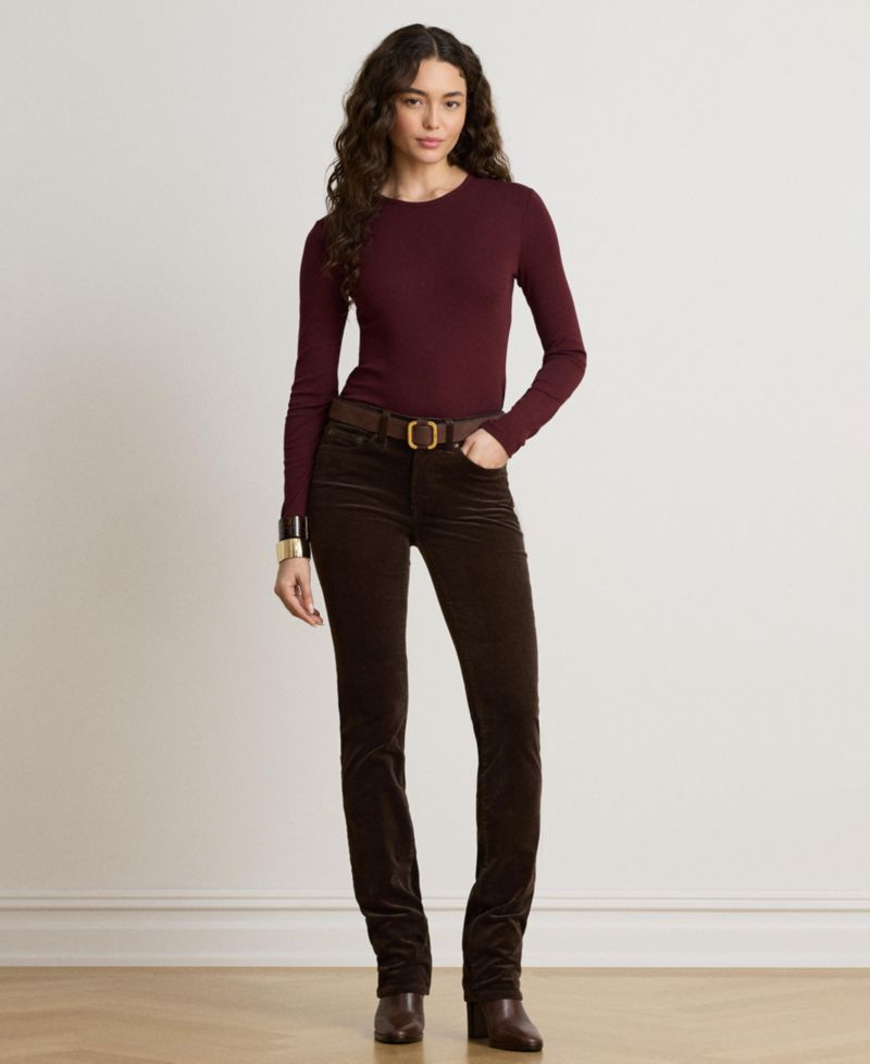 Cotton-Blend Long-Sleeve Top