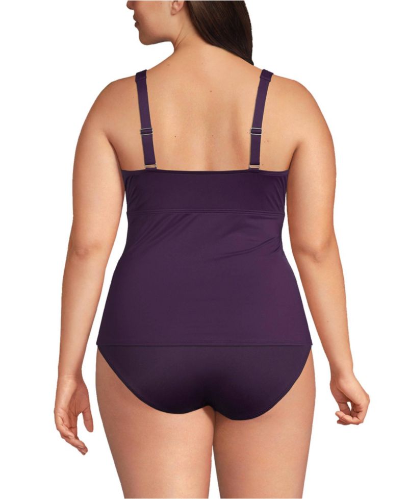Women's DD-Cup Sweetheart Wrap Underwire Tankini Top