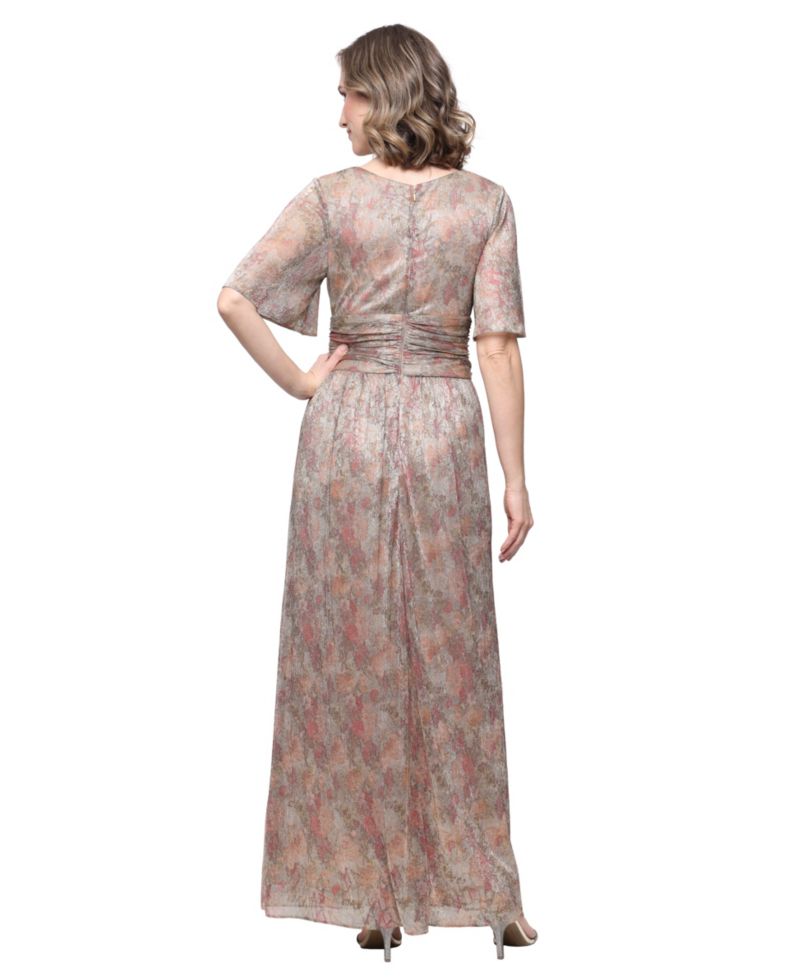 Women's Metallic V-Neck Dress