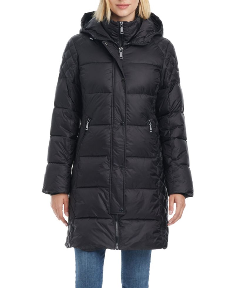 Women's Cire Mid-Length Fitted Puffer Coat
