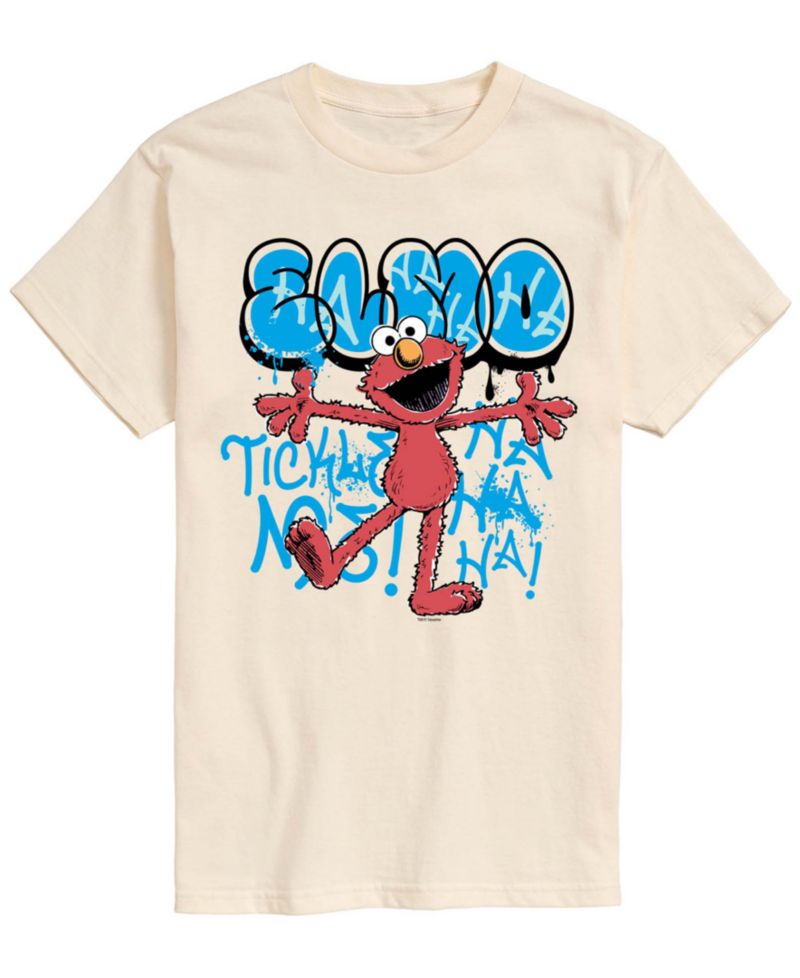 Men's Sesame Street Streetwear Elmo Short-Sleeve Graphic T-Shirt