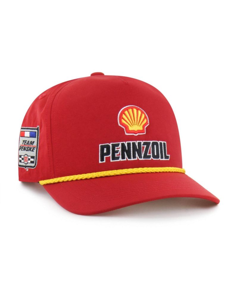 Men's Red Joey Logano Sponsor Logo Side Patch brr&deg; Hitch Rope Adjustable Hat