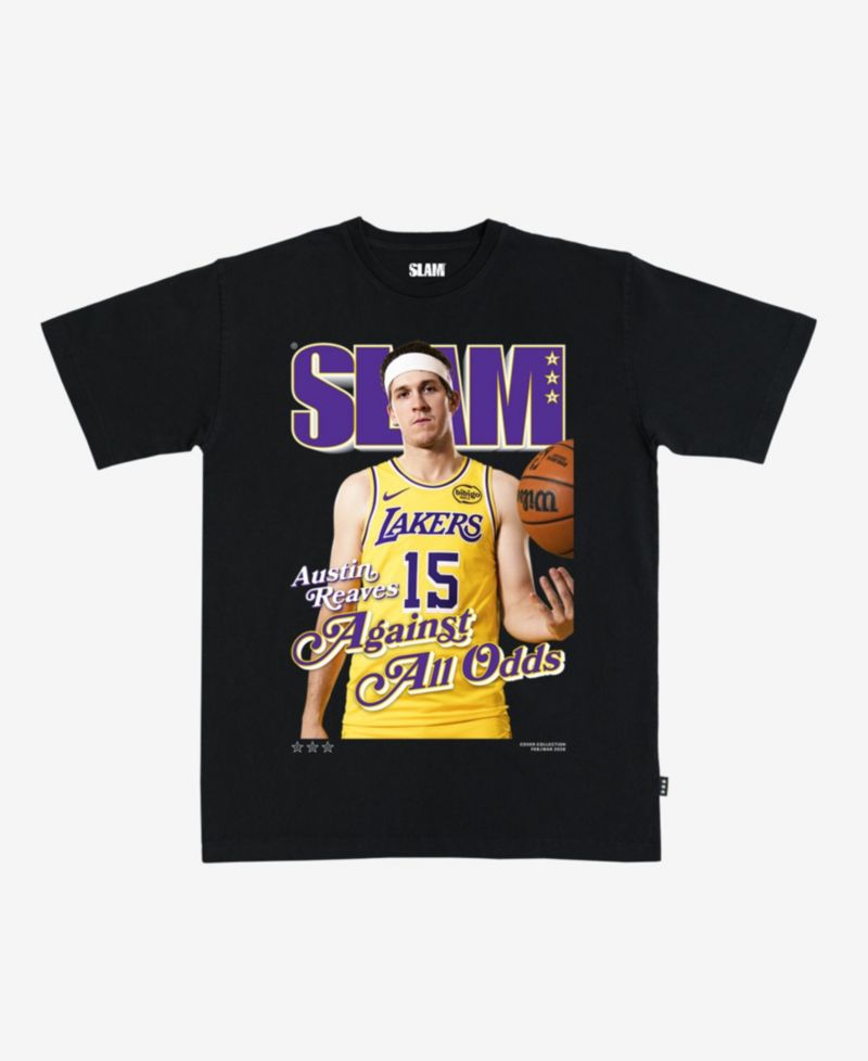Men's and Women's Austin Reaves Black Los Angeles Lakers Cover T-Shirt