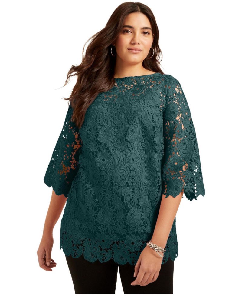 Women's June + Vie Allover Lace Top
