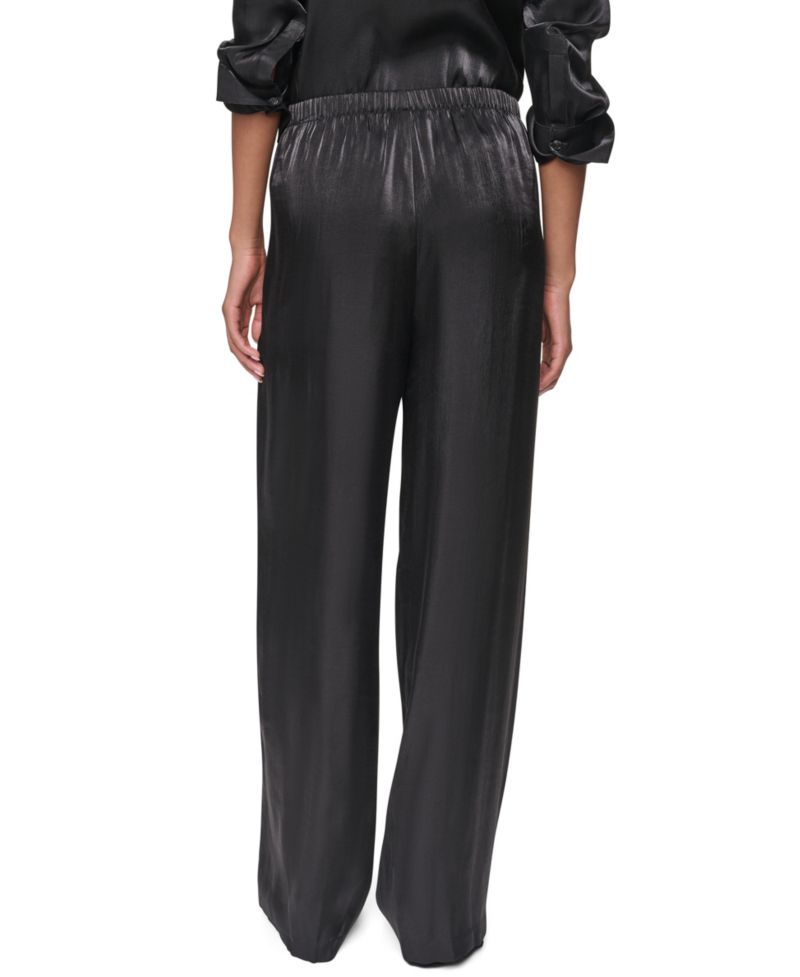 Women's East River Shine Wide Leg Pull-on Satin Pants
