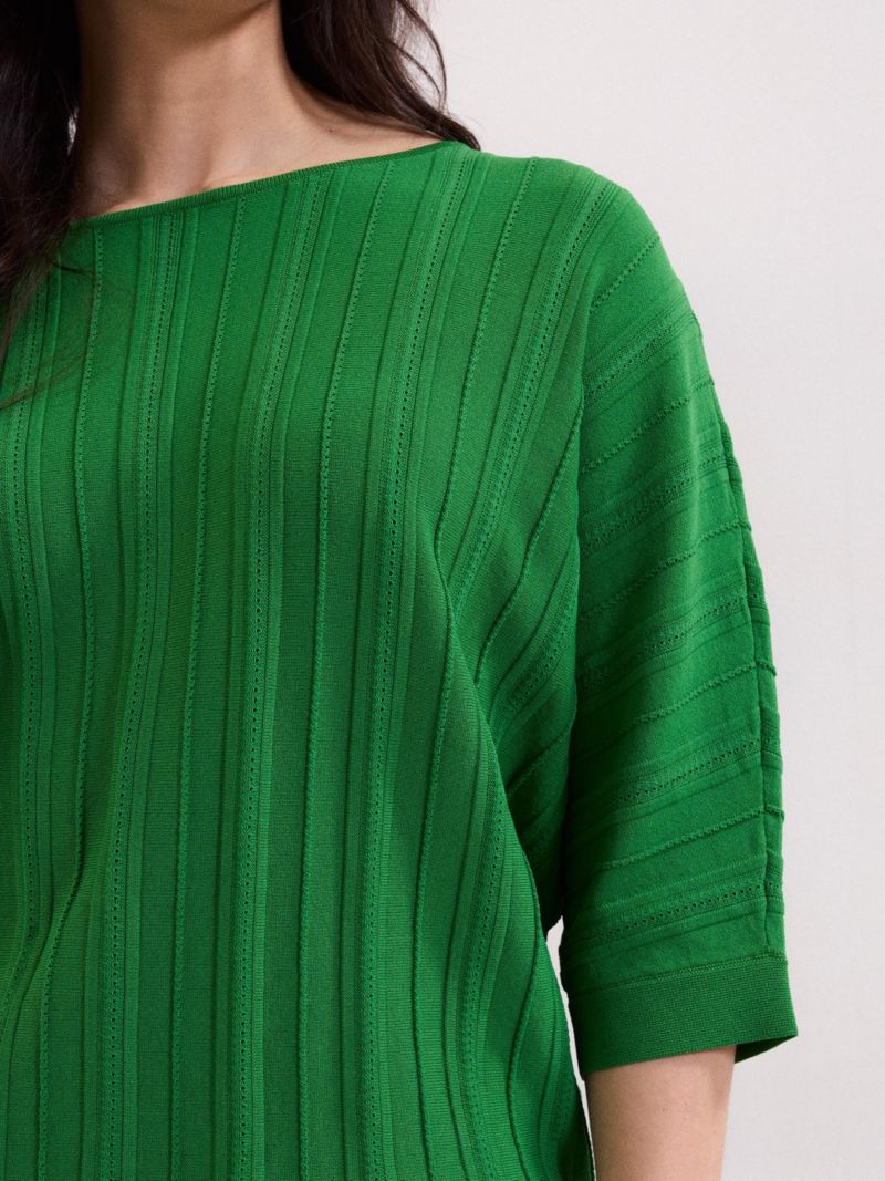 Women's Cristine 3/4 Sleeve Rib Jumper