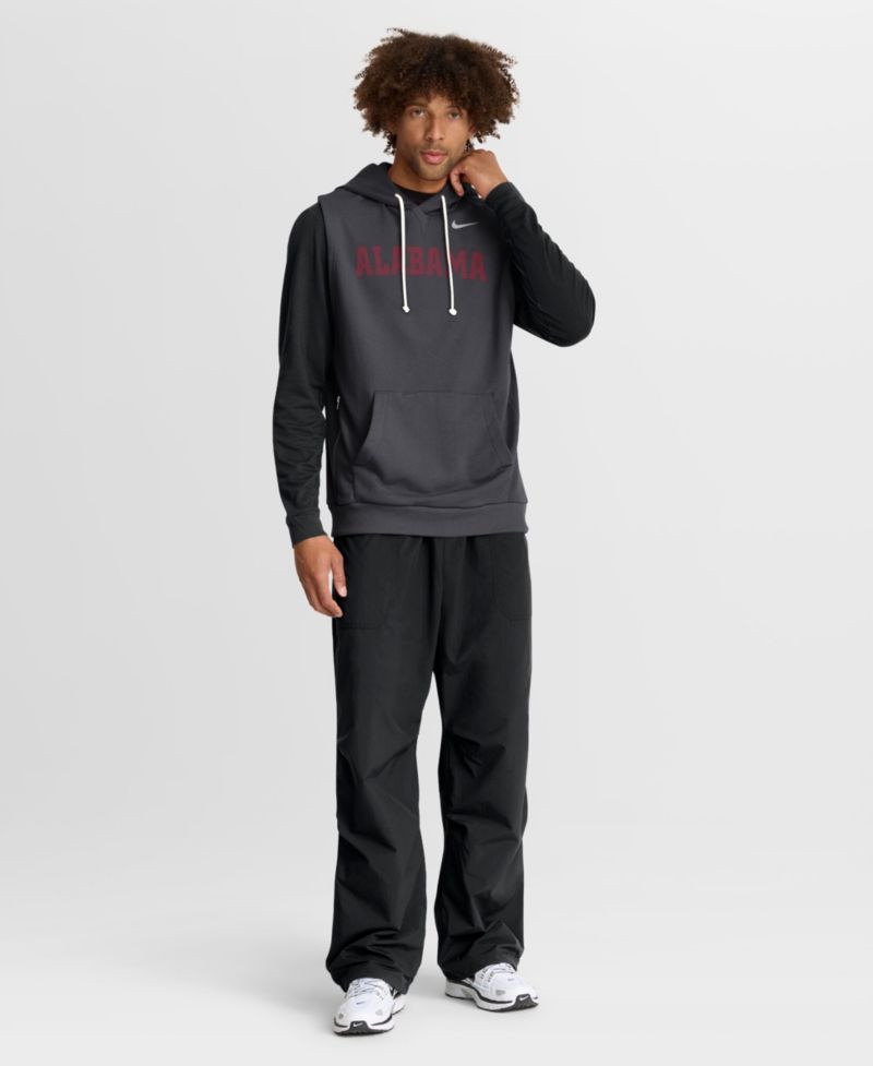 Men's Anthracite Alabama Crimson Tide 2026 Sideline Sleeveless Dri-FIT Hoodie