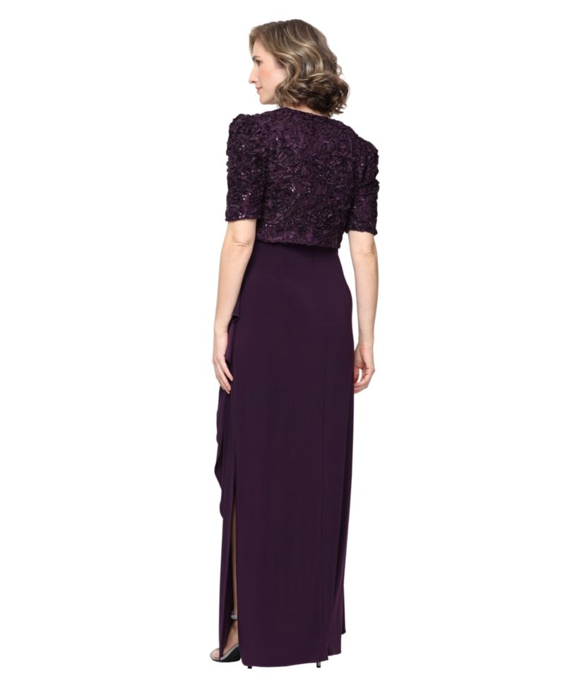 Petite Lace Jacket and Ball Gown, 2-Piece Set