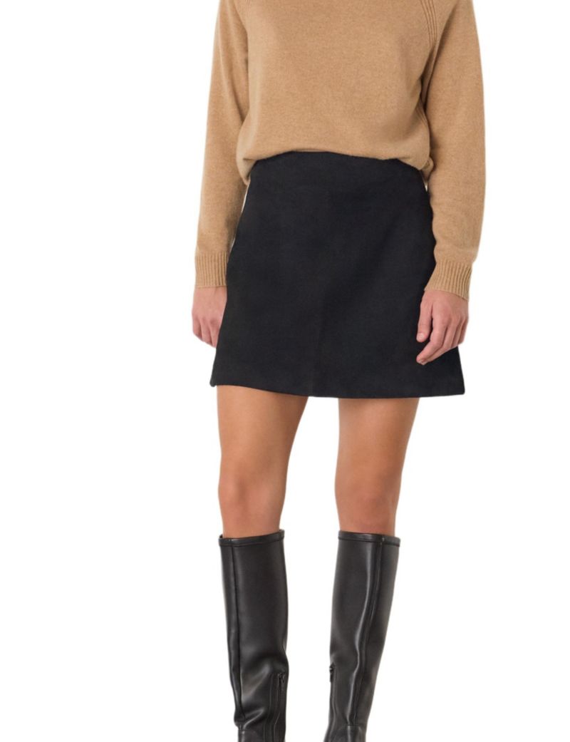 Women's Suede A Line Skirt