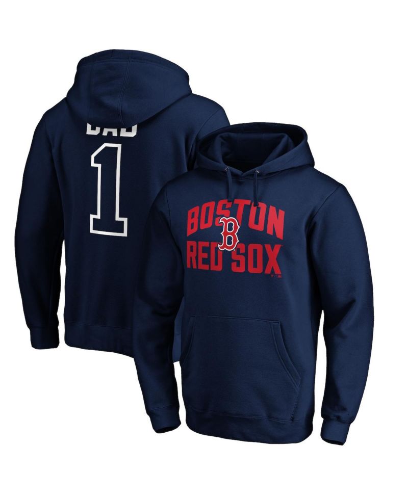 Men's Navy Boston Red Sox Father's Day 1 Dad Pullover Hoodie