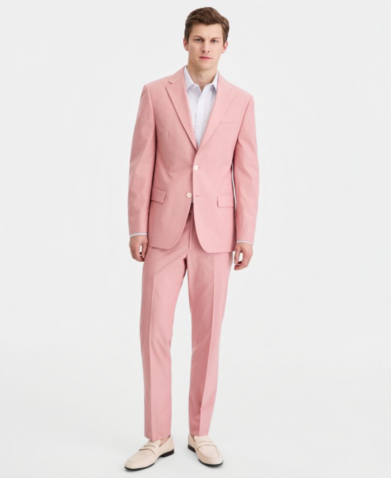 Men's Modern-Fit TH Flex Stretch Cotton Suit Separate Vest