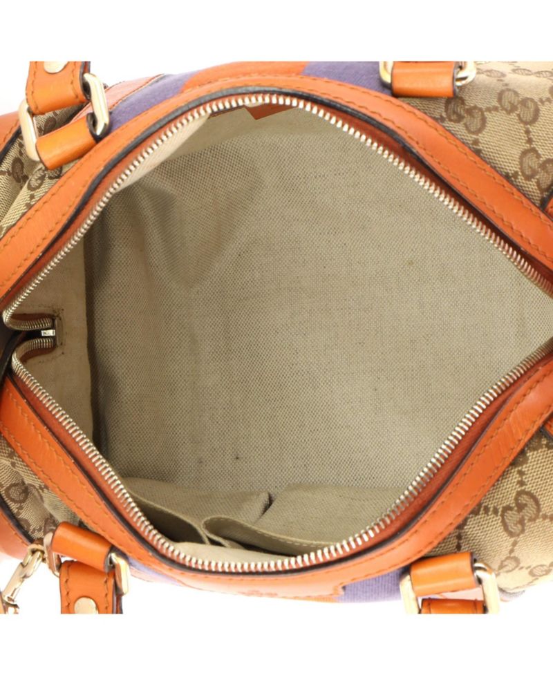 Small Vintage Web Boston Bag GG Canvas