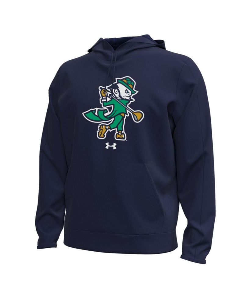 Men's Navy Notre Dame Fighting Irish Golf Leprechaun Fleece Hoodie
