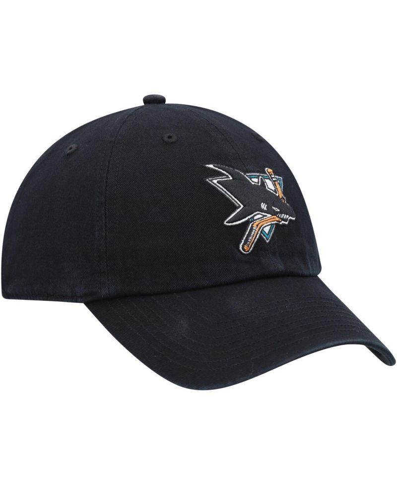 Women's Black San Jose Sharks Clean Up Adjustable Hat