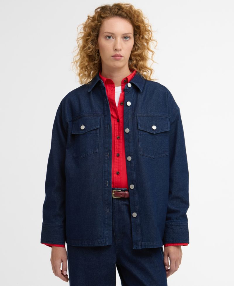 Women's Long-Sleeve Collared Maia Denim Shirt