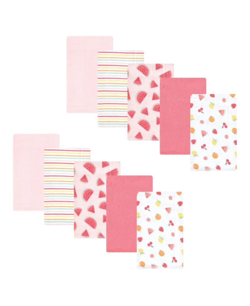 Girls 10Pk Flannel Burp Cloth