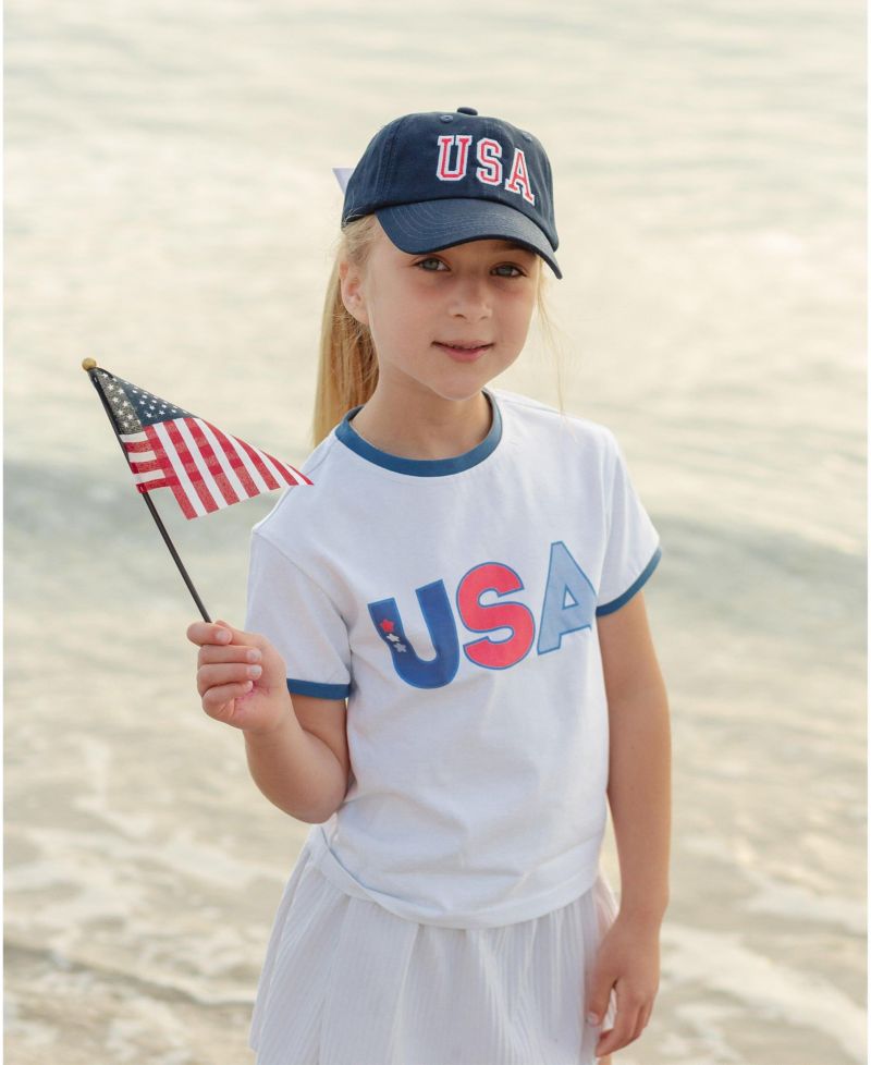 Girls USA Crewneck T-Shirt